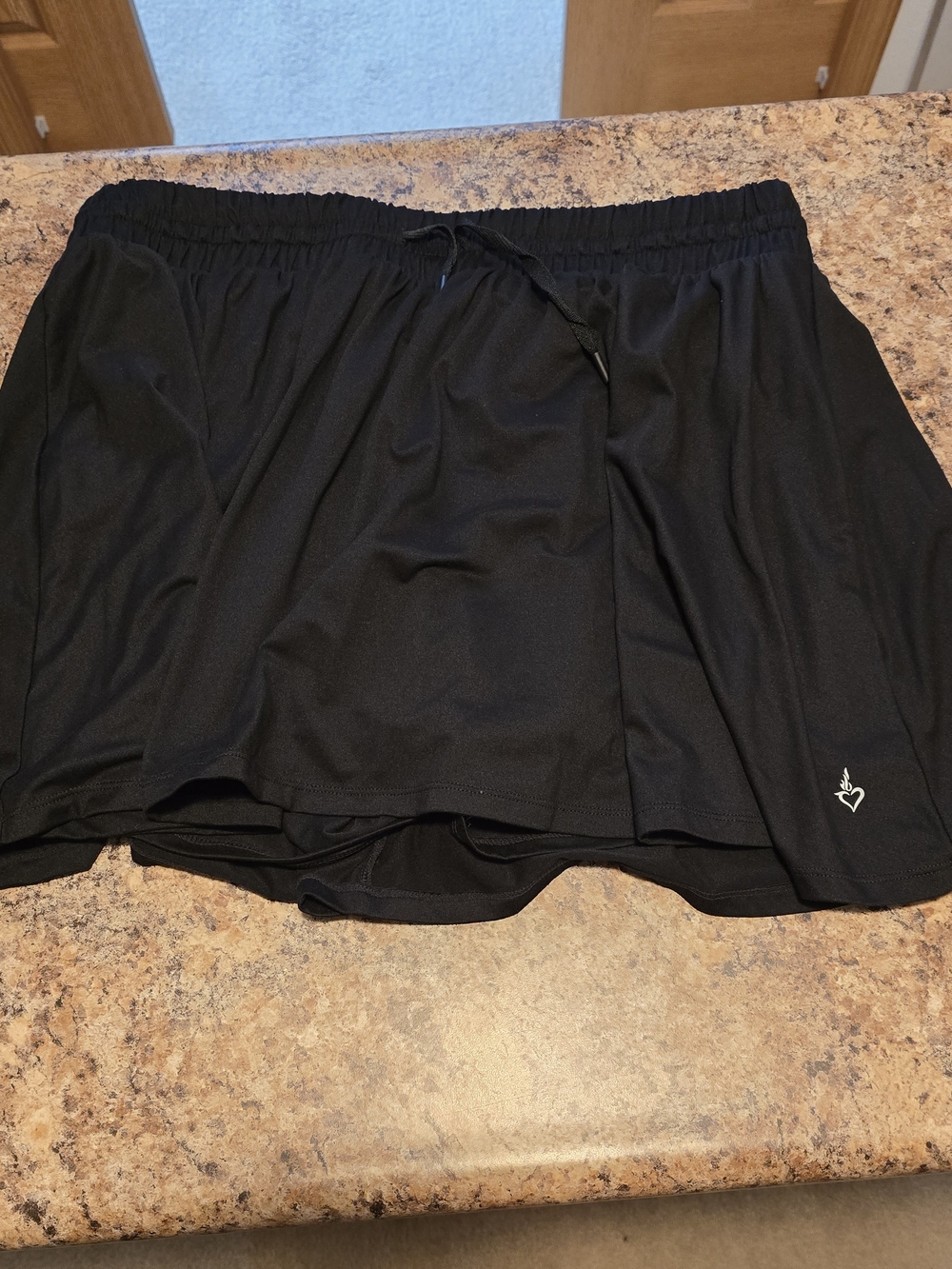 torrid Black Active Skort with Drawstring Waist